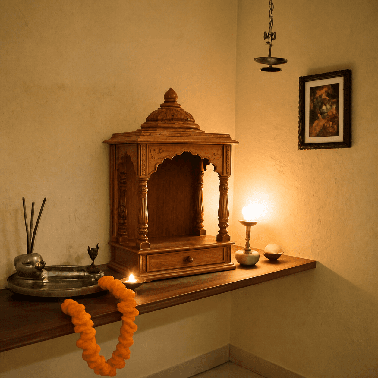 New mandap in the pooja room