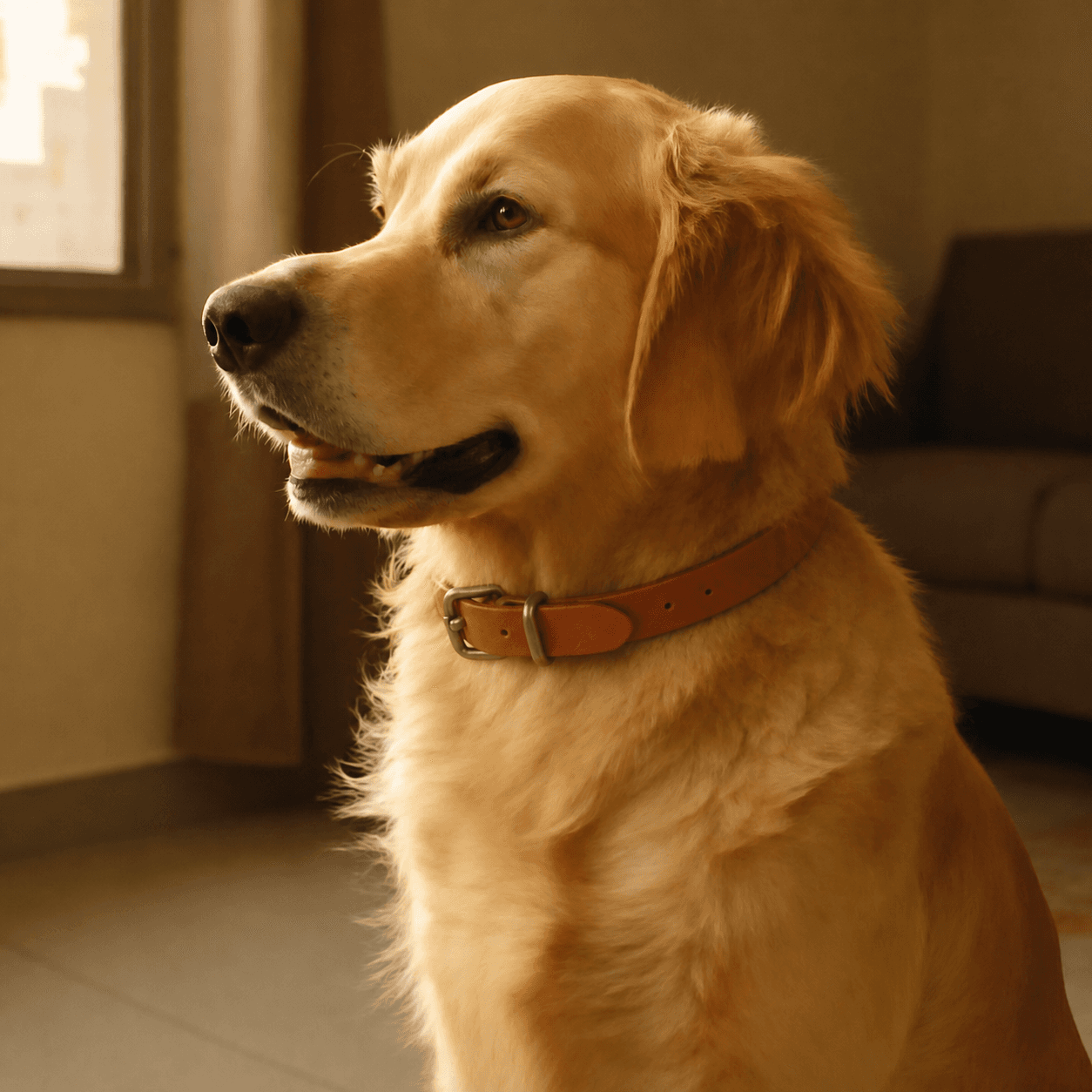 Collar on the dog